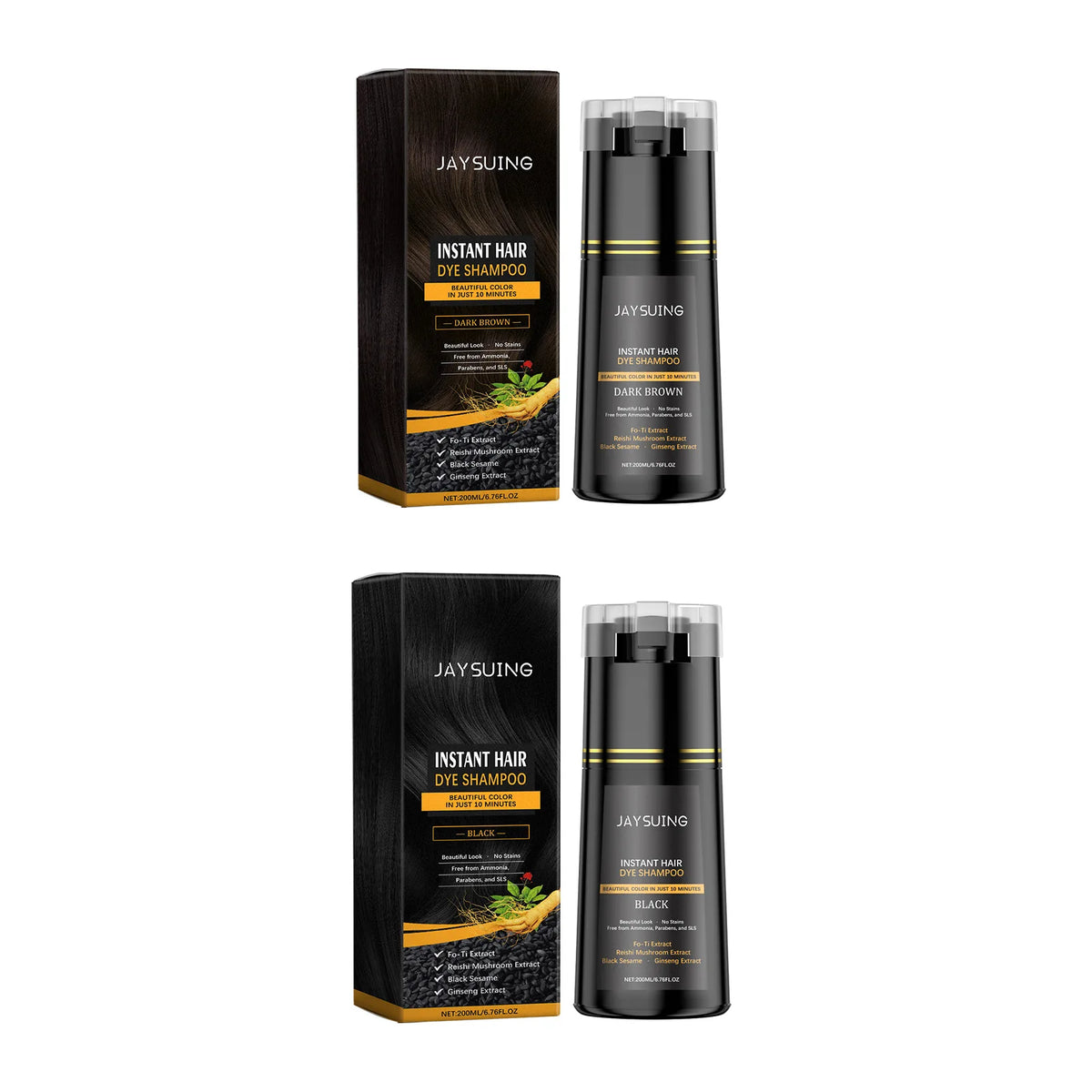 Polygonum Multiflorum Herbal Hair Dye Shampoo 200ml Hair Dye Shampoo Oasis Select Brown And Black