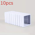 10pcs,Transparent floating display box, plastic film jewelry packaging box, jewelry, necklace, ring, and collectible storage box Oasis Select White 10pcs 11x11cm