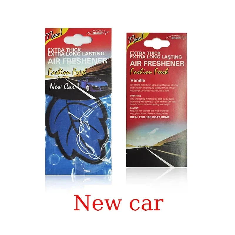 6/12/24/36pcs Mix Car Air Freshener Natural Scented Tea Paper Auto Hanging Perfume Fragrance Leaf Shape Car Accessories Oasis Select