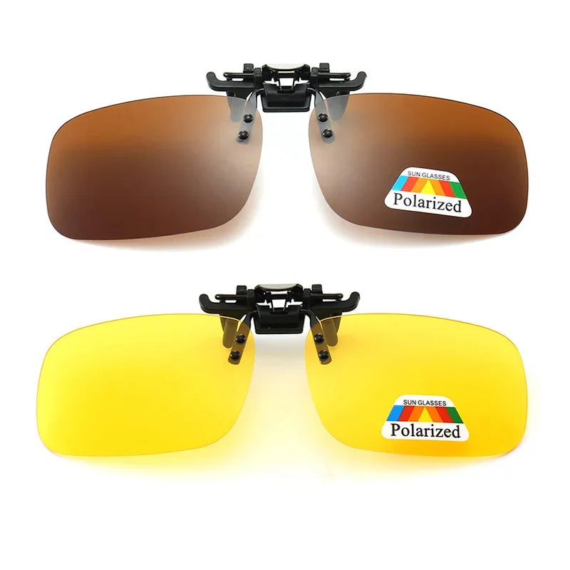 Polarized Clip Sunglasses Myopia Glasses Clip Driver Fishing Night Vision Myopia Clip-on Sun Shading Eyeglasses Oasis Select mixed 2pcs 2 S