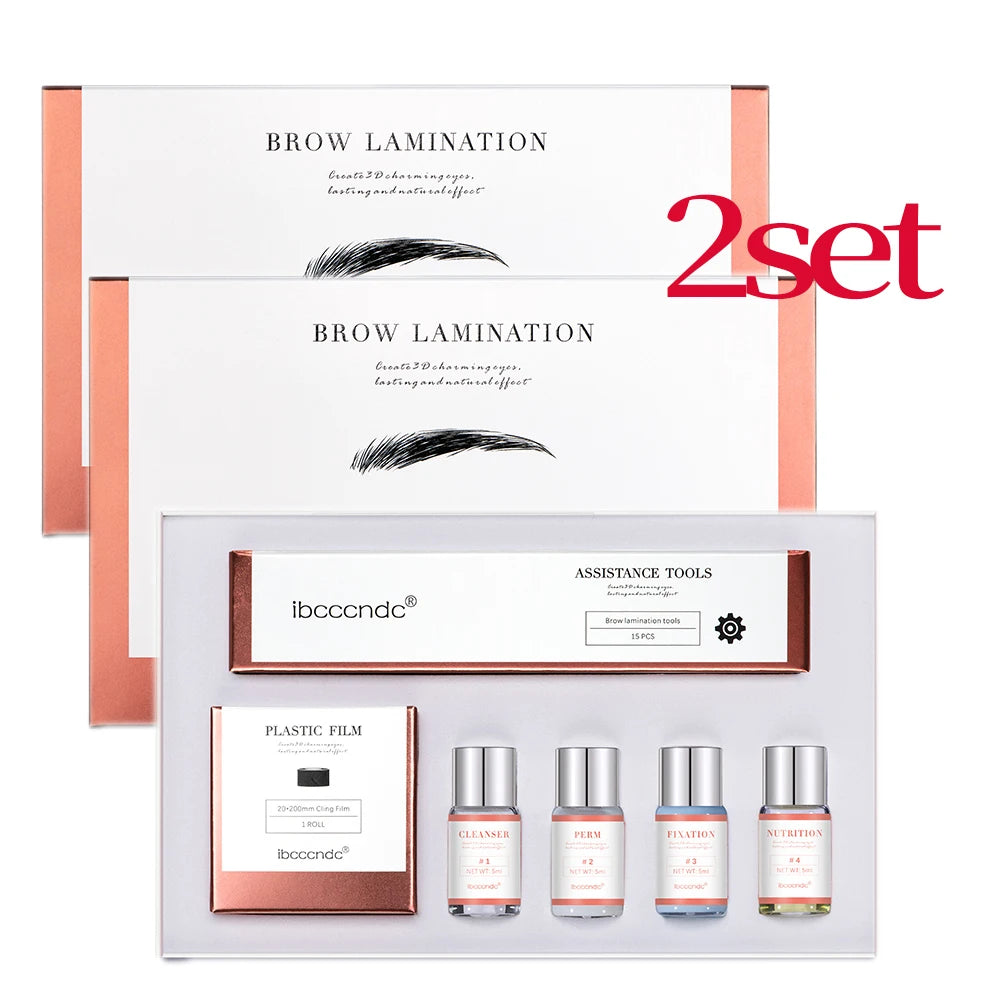 Pro Brow Lift Perming Eyebrow Lifting Brow Lamination Kit with Cling Film Nutrition Keratin Perming Lotion for Home Use Oasis Select 2set