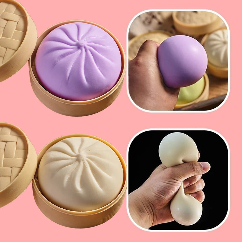 Steamed Bao Bun Squishy Slow-Rise Squeeze Toy | Fidget Fun