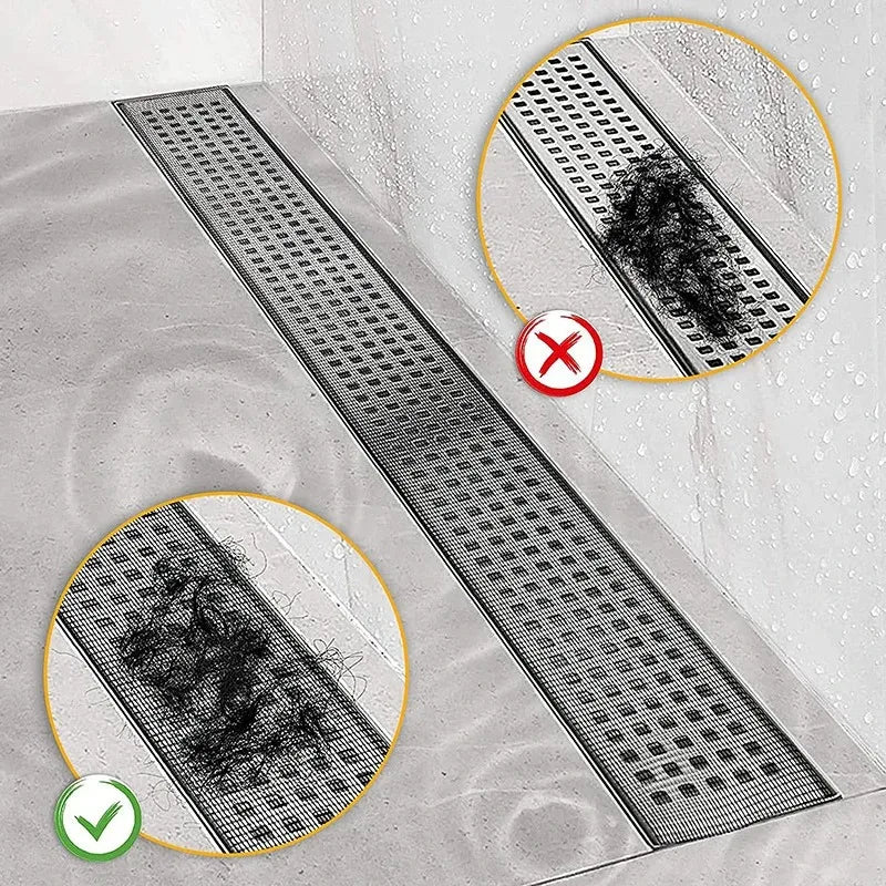 Hair filter shower drain grid insect prevention autohesion shower for bathroom items trap accessories sink bathtub fixture home Oasis Select