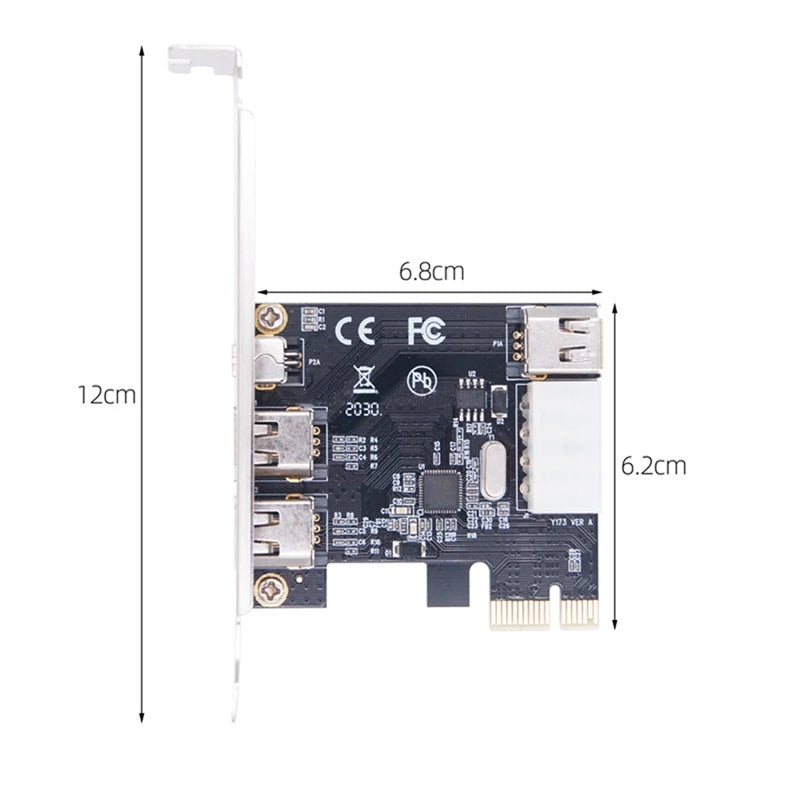 WISH PCI-E 1X 1394 4 Port DV HD Video Capture Card Firewire Card 800/400/200/100Mbps Supports Hot-Swapping For Desktop Oasis Select