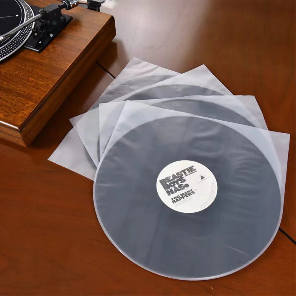 50Pcs Anti-Static Vinyl Record Sleeves – 7, 10 & 12 Inch LP Bags