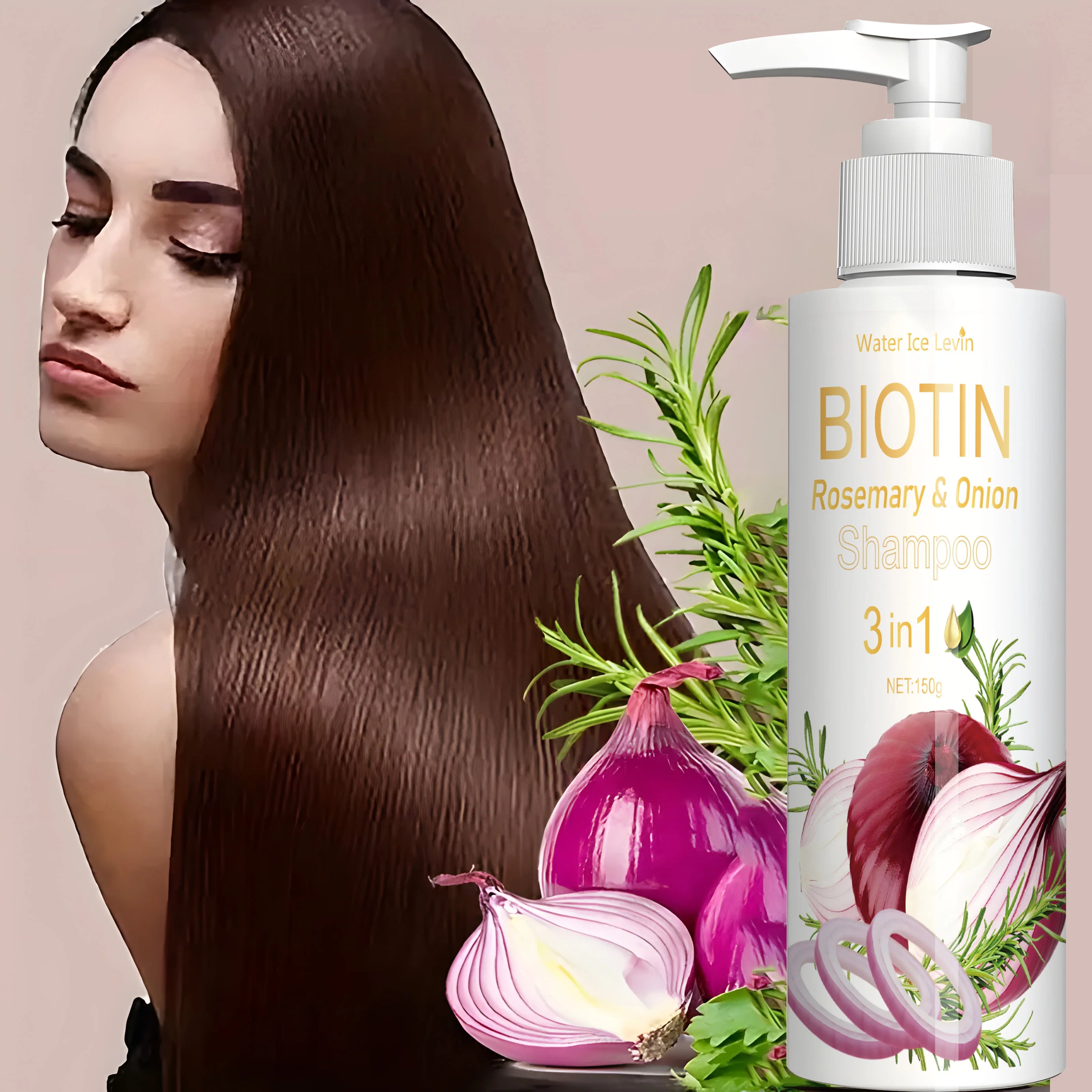 Biotin Rosemary & Onion 3-in-1 Shampoo – Anti-Thinning Hair Hair Growth Shampoo Oasis Select
