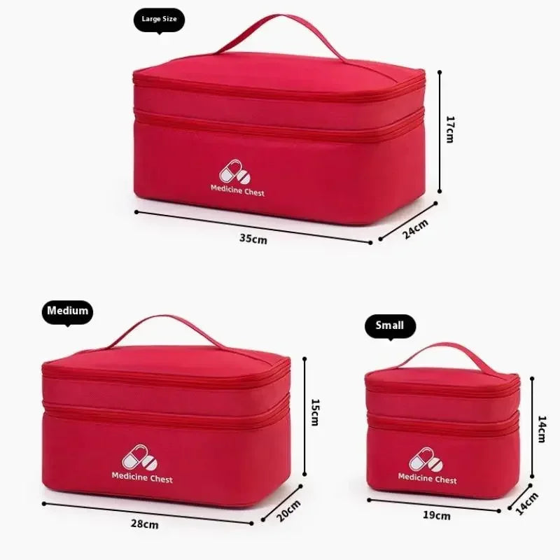 Home Travel First Aid Kit Double Layer Classification Storage Drug Sorting Bag Oxford Cloth Epidemic Prevention Pouch Oasis Select