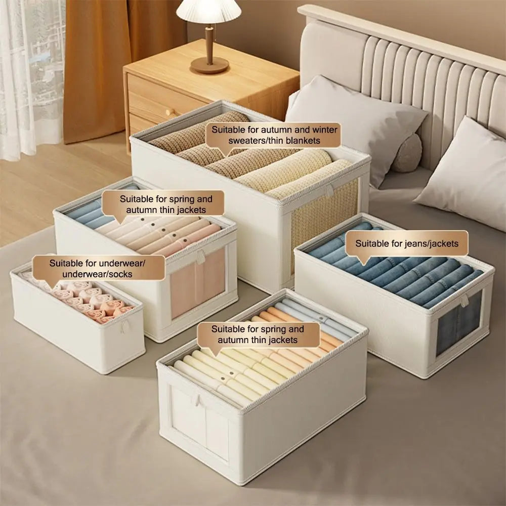 Dustproof Clothes Storage Box with Lid – 3 Sizes | Organizer