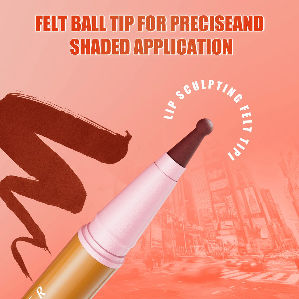 W3W 2-in-1 Waterproof Liquid Lip Liner & Stain | 24Hr Matte