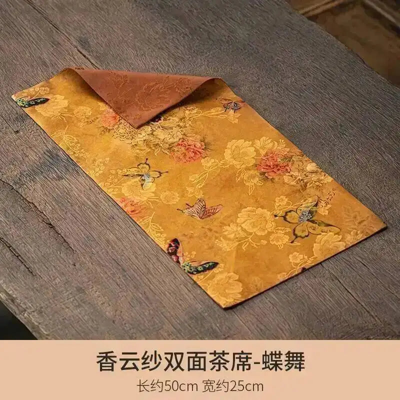 Gauze Double-sided Dry Tea Mat Teapot Mat Chinese Zen Table Flag Tablecloth Tea Mat Tea Ceremony Oasis Select Tea Mat - Dish Dance