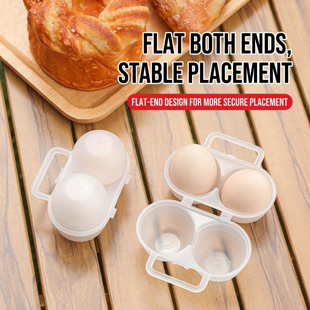 1pc 2-Cell Outdoor Portable Egg Box Plastic Egg Tray Refrigerator Egg Storage Box Shock-absorbing And Anti Drop Egg Loade Oasis Select