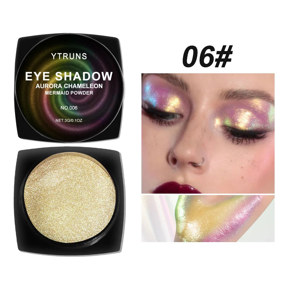Chameleon Multichrome Eyeshadow – Color-Shifting Pressed Pigment