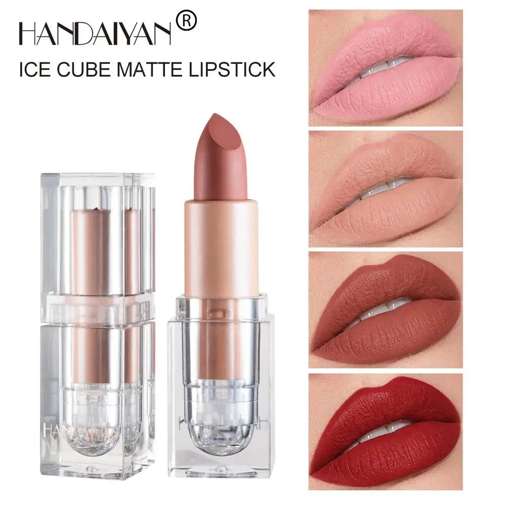 HANDAIYAN Matte Nude Lipstick | Velvet Waterproof Long Lasting
