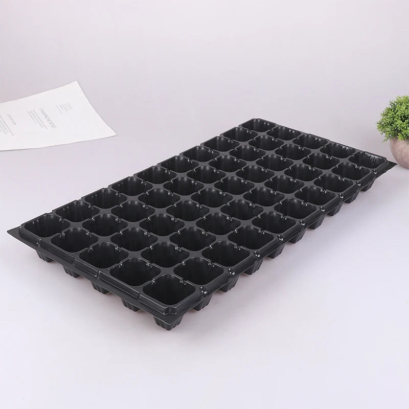 50-Cell Seedling Trays 2-Pack – Plastic Germination Starter Trays