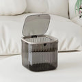 Clear Laundry Capsule Dispenser - Odorless plastic storage container for detergent and dryer sheets, flip-top organizer Oasis Select Grey L