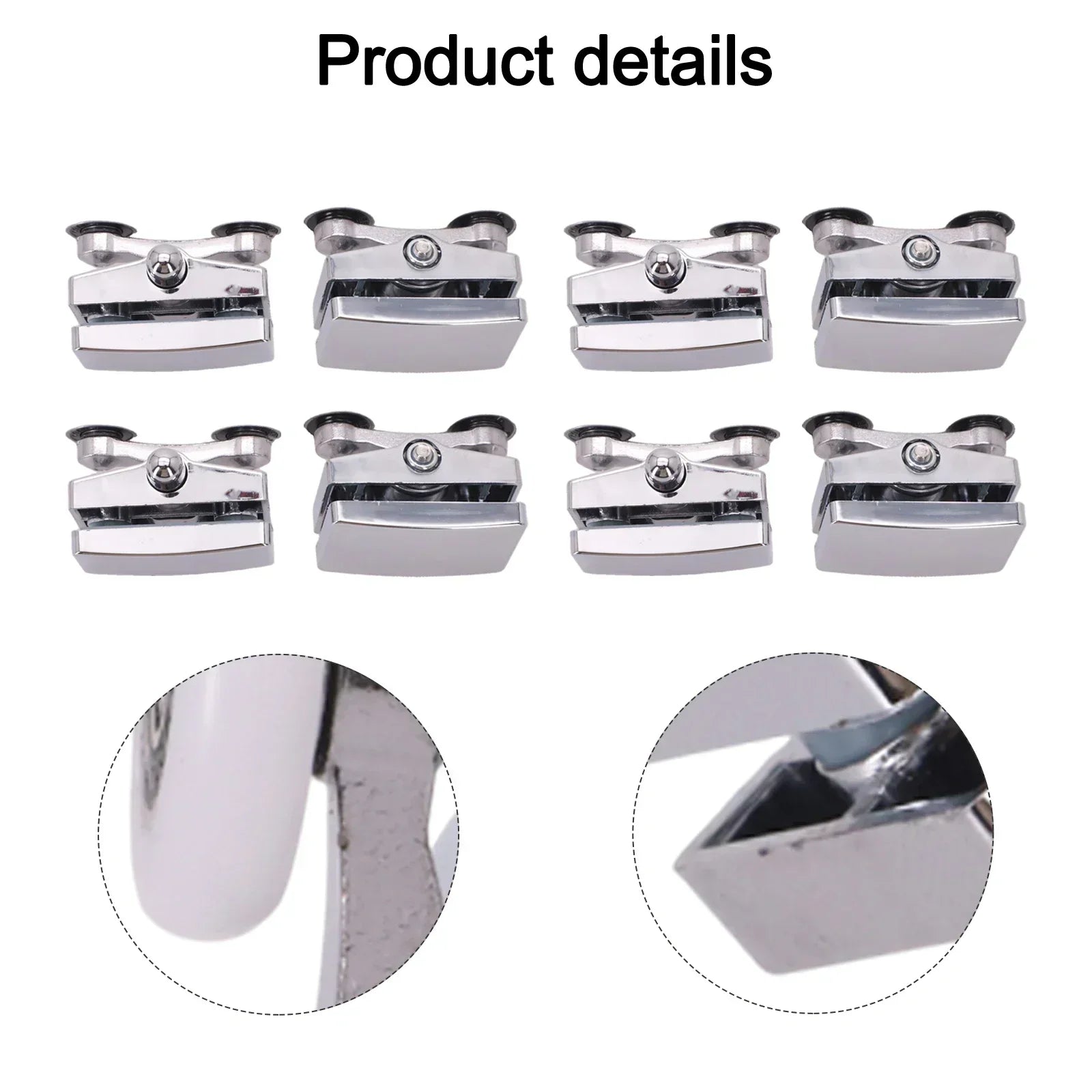 ABS Door Hardware Sliding Door Pulleys Silent Sliding Mechanism Smooth Operation Versatile Compatibility Chrome Oasis Select China Mainland