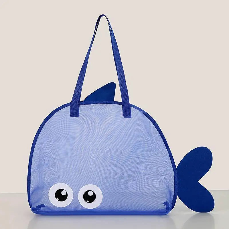 Cute Cartoon Large Capacity Storage Bag Foldable Breathable Mesh Sand Digging Toy Organizer Pouch For Travel Outdoor Sports Oasis Select A2