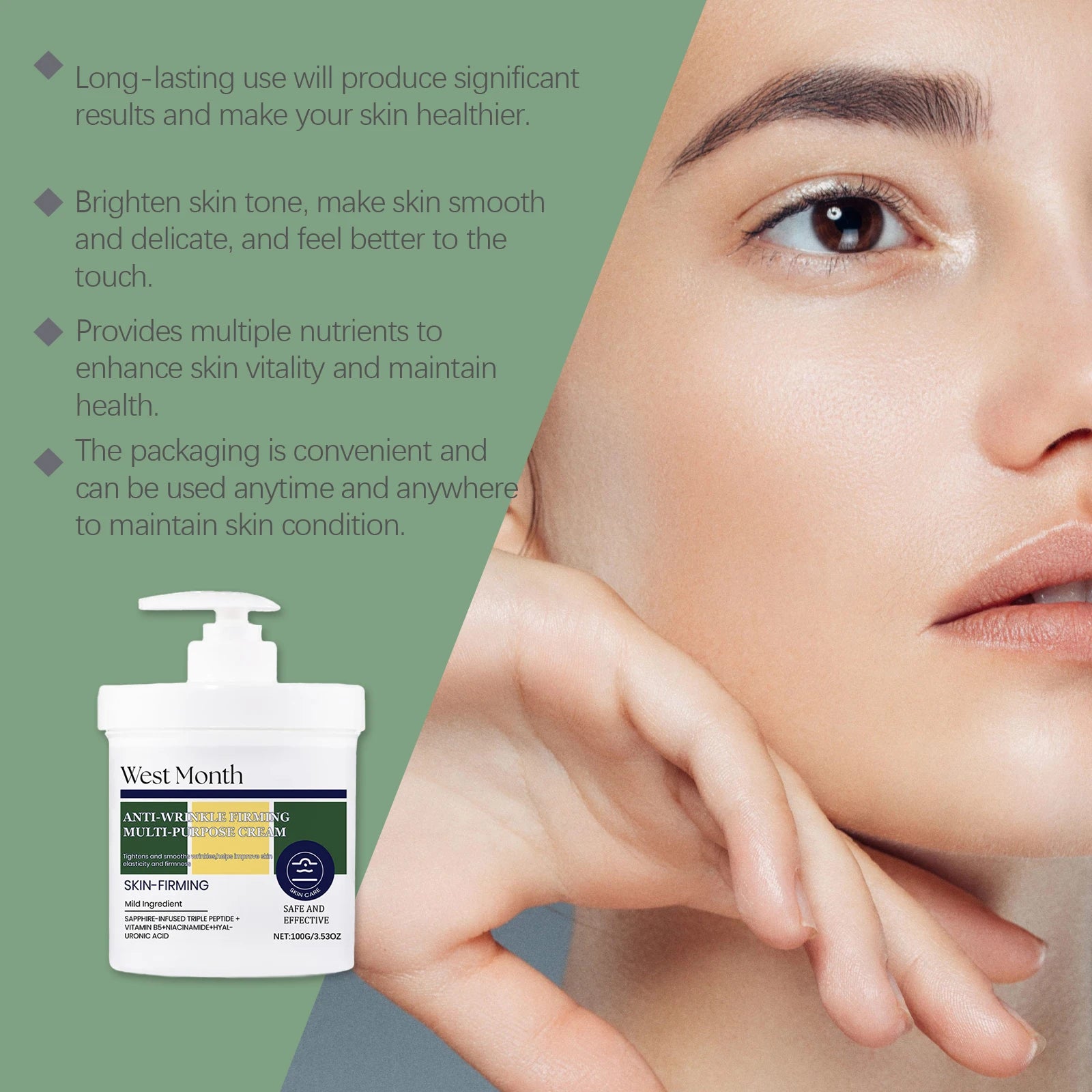 Firming Face Cream Deep Moisturizing Fade Fine Lines Reduce Dryness Soothing Repairing Anti-Wr-inkles Soft Tender Nourish Cream Oasis Select