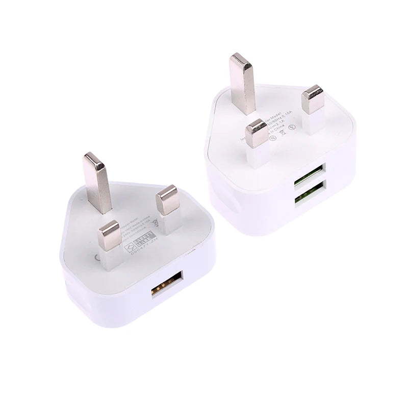Universal UK Plug 3 Pin Wall Charger Adapter With 1/2 USB Ports Charging Charging Charger Oasis Select