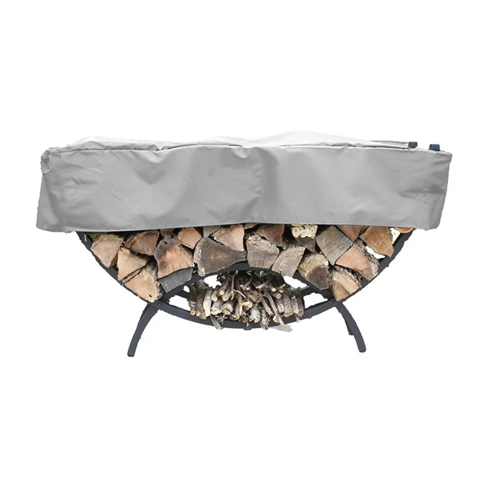 Curved Firewood Rack Cover Is Made From Heavy-duty 210D Oxford Fabric, Guarantee Your Firewood Remains Dry Oasis Select Silver China Mainland