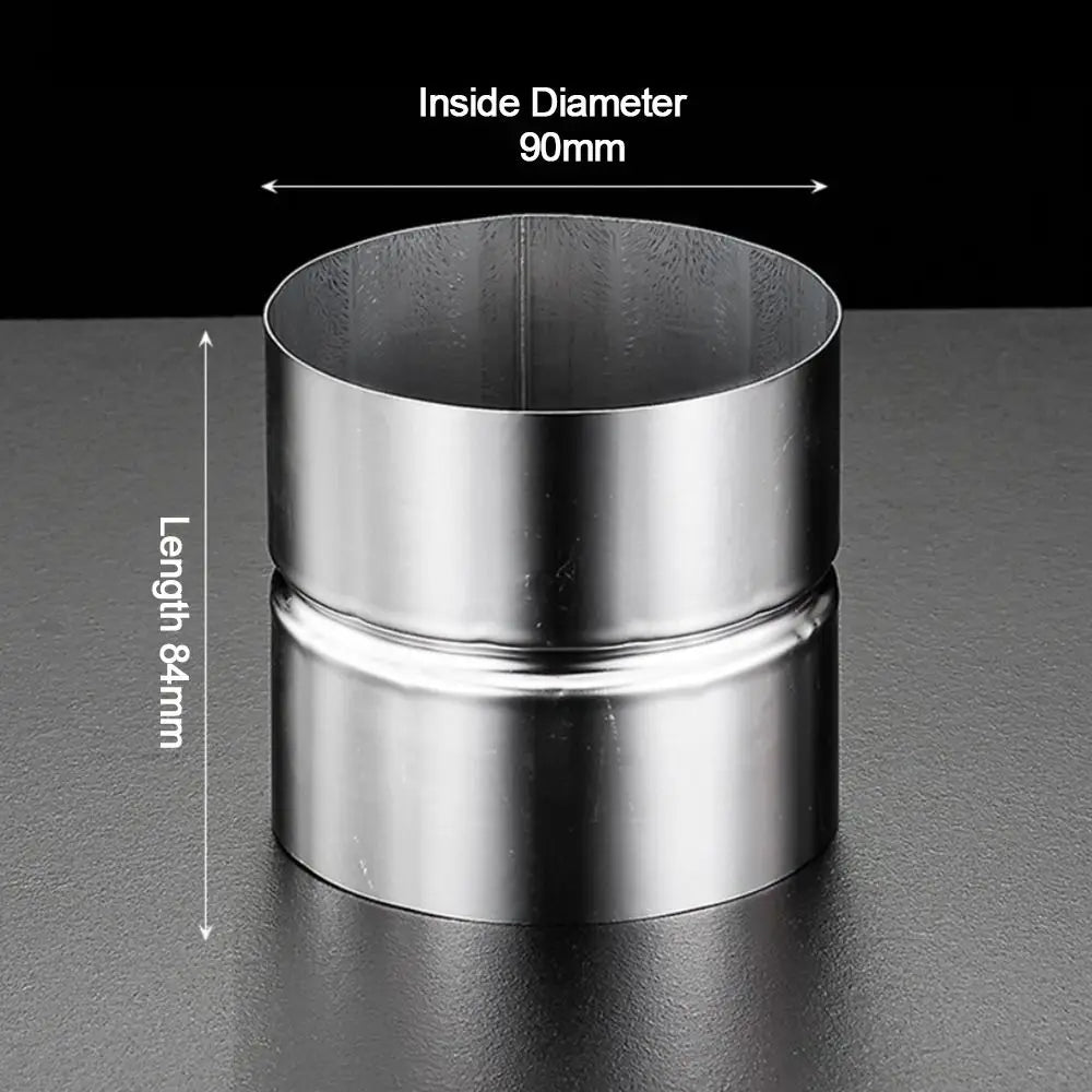 New Stainless Steel Pipe Joint Round Straight Pipe Fittings Silver Extend Connection Oasis Select