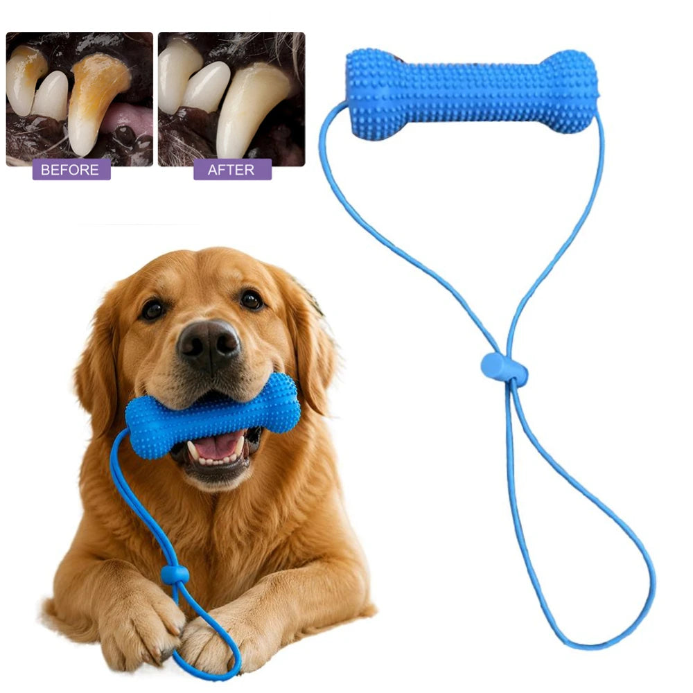 Pet Chew Stick Toy for Large Small Dogs, Soft Rubber Dog Toothbrushes, Interactive Toys, 360 Degree Teeth Cleaning Stick Oasis Select