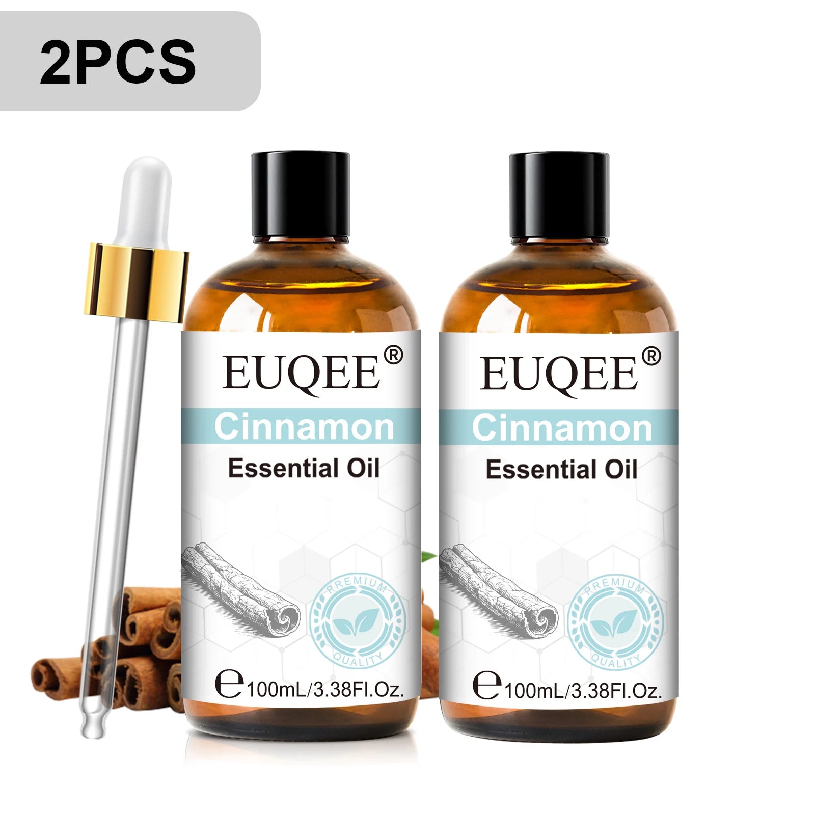 EUQEE 100ml Essential Oils – Lavender, Vanilla, Lemon & Cinnamon