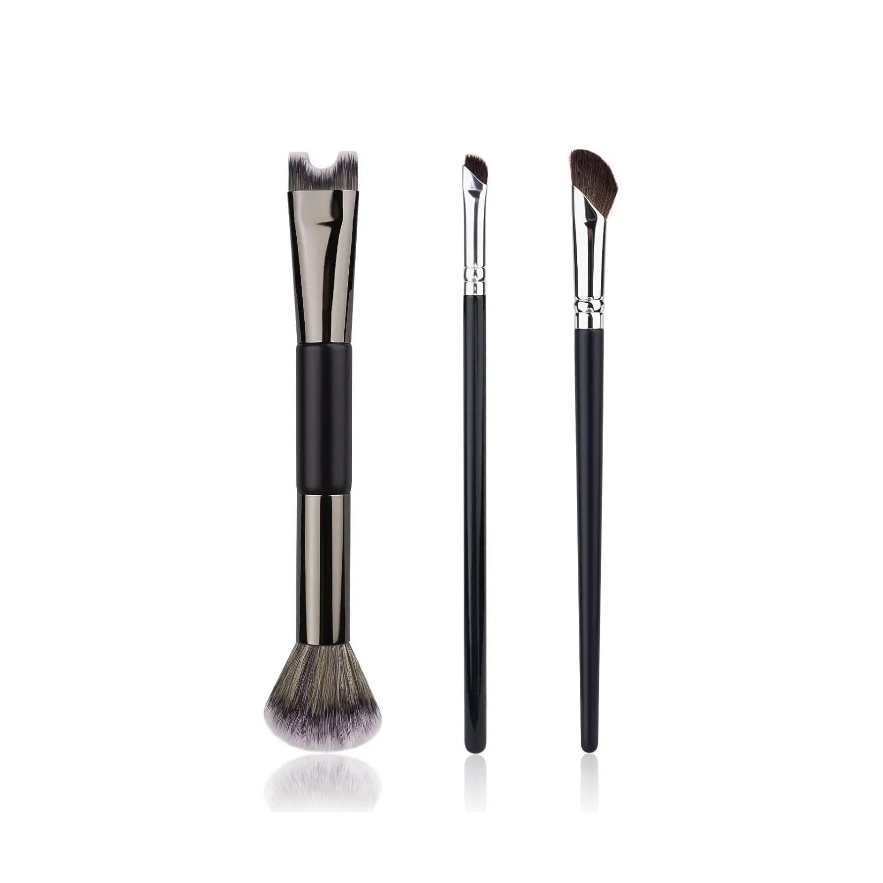 1/3Pcs 2-in-1 U-Shaped Nose Contour Brush Dual Ended for Professional Highlighting and Shadowing Face Makeup Tools Set Oasis Select 3pcs set