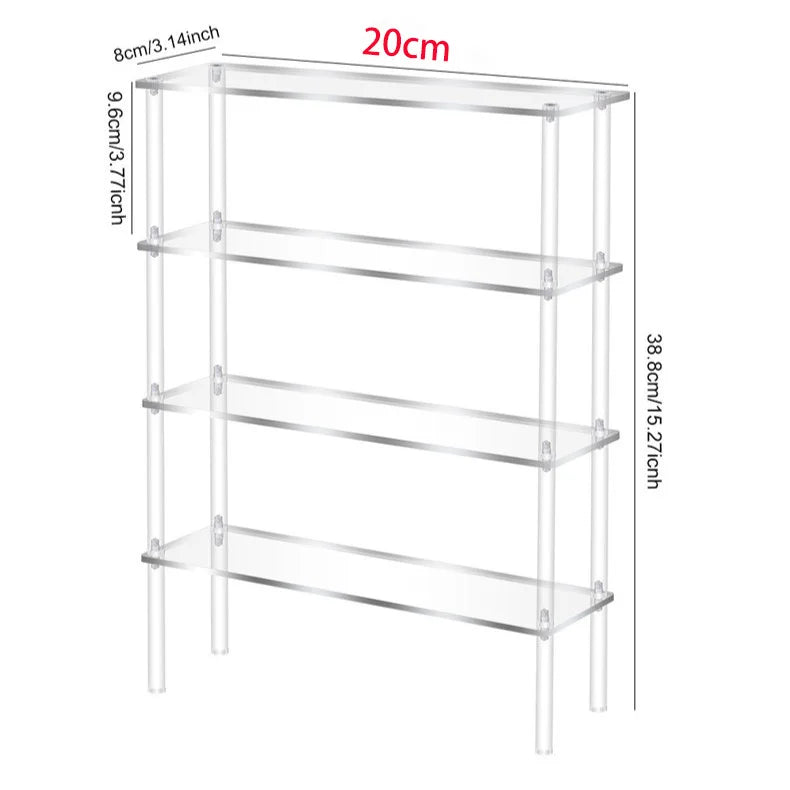 Acrylic Multi-Layer Cosmetics & Perfume Display Shelf Rack