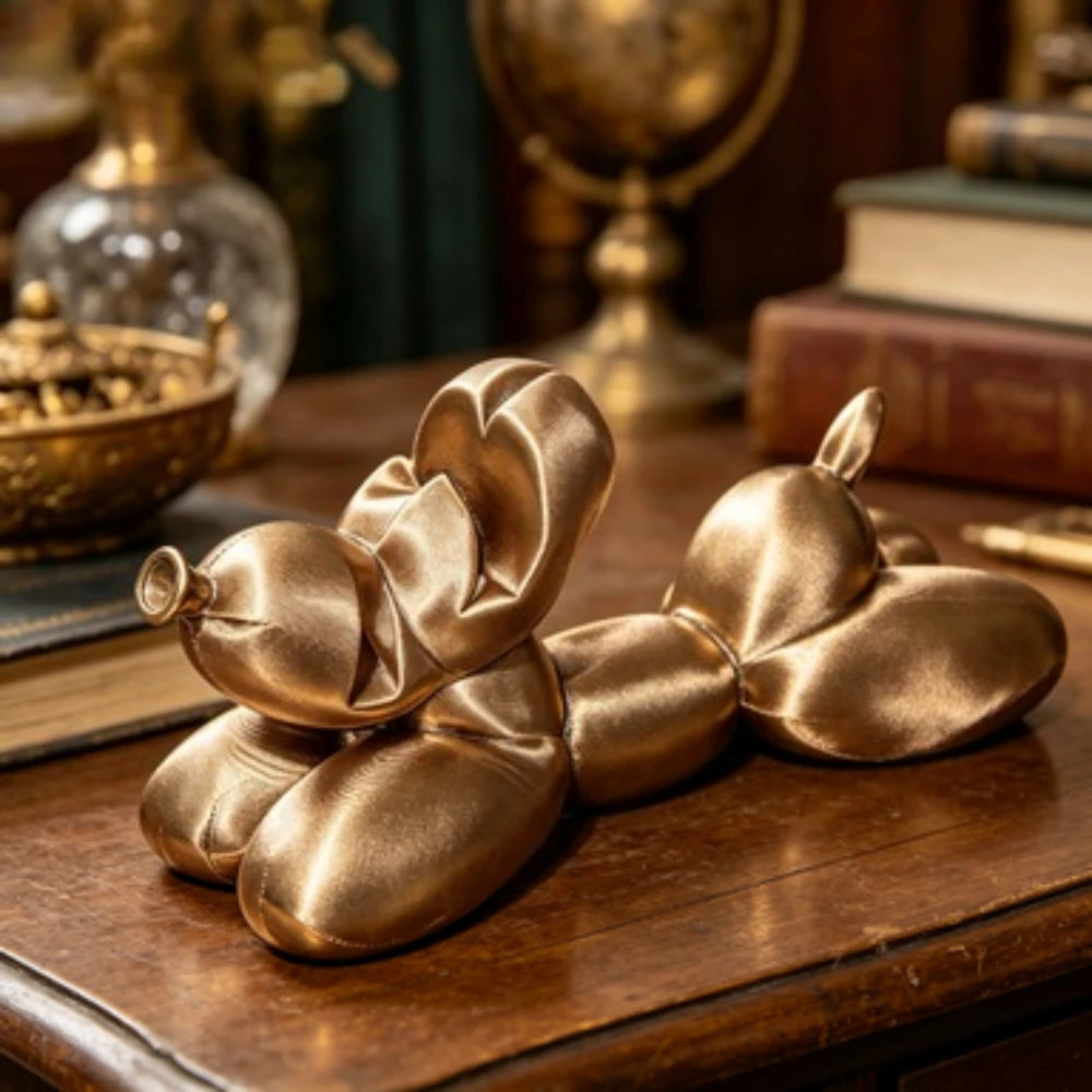 Cute Balloon Dog Eyeglass Holder Figurine Modern Art Desktop Decor Puppy Glasses Stand Ornament for Home Office Desk Decor Gifts Oasis Select