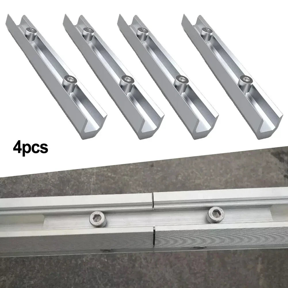 4 Pack Aluminum Rail Connectors for Solar Panels Adjustable Roof Tile Mounting for Commercial and Residential Use Oasis Select