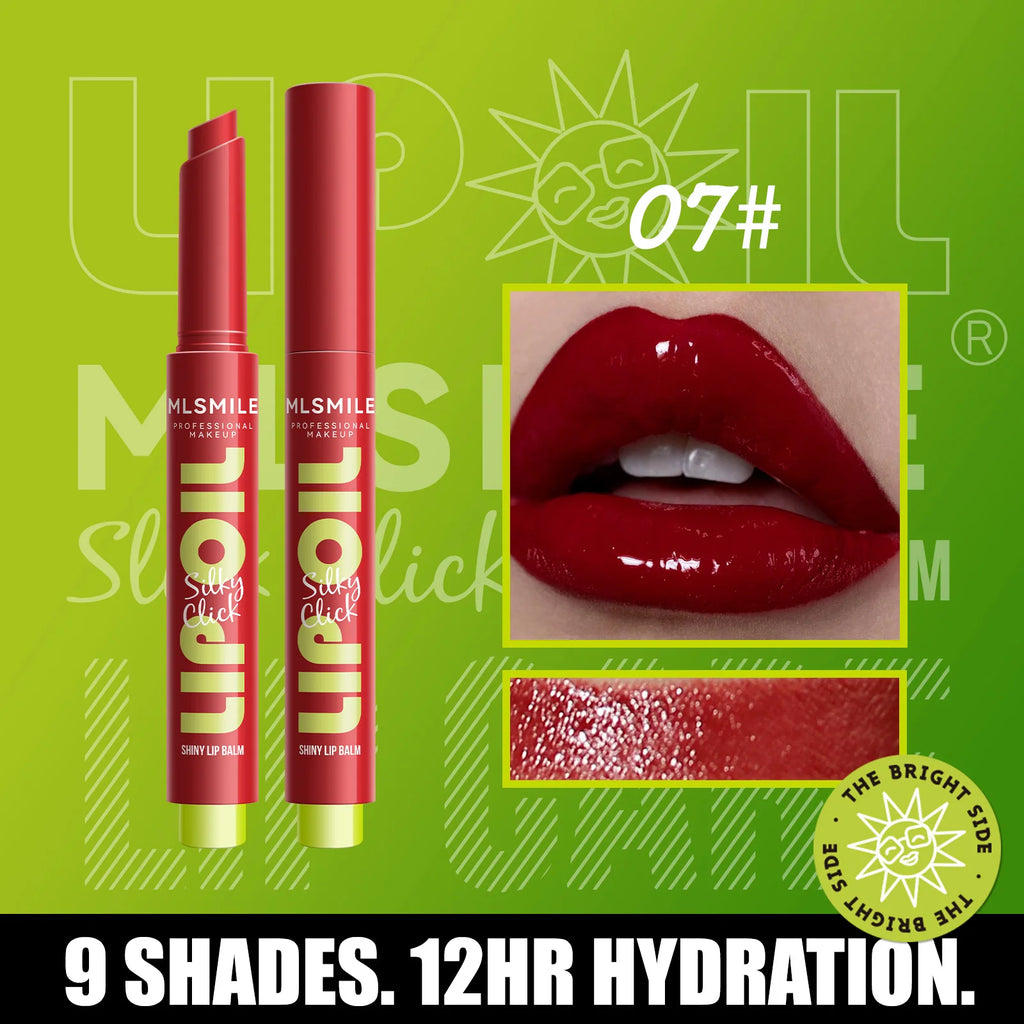MLSMILE Mirror Gloss Lip Balm Oil – Long Lasting, 9 Shades