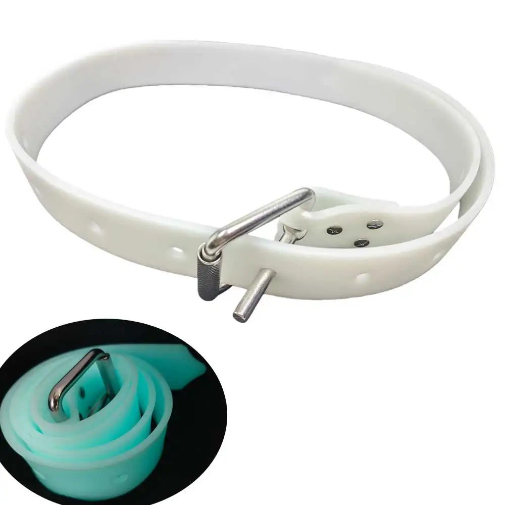 130cm Scuba Adjustable Silicone Weight Belt Freediving Spearfishing Night Diving Glow in the Dark Lead Belt Oasis Select blue
