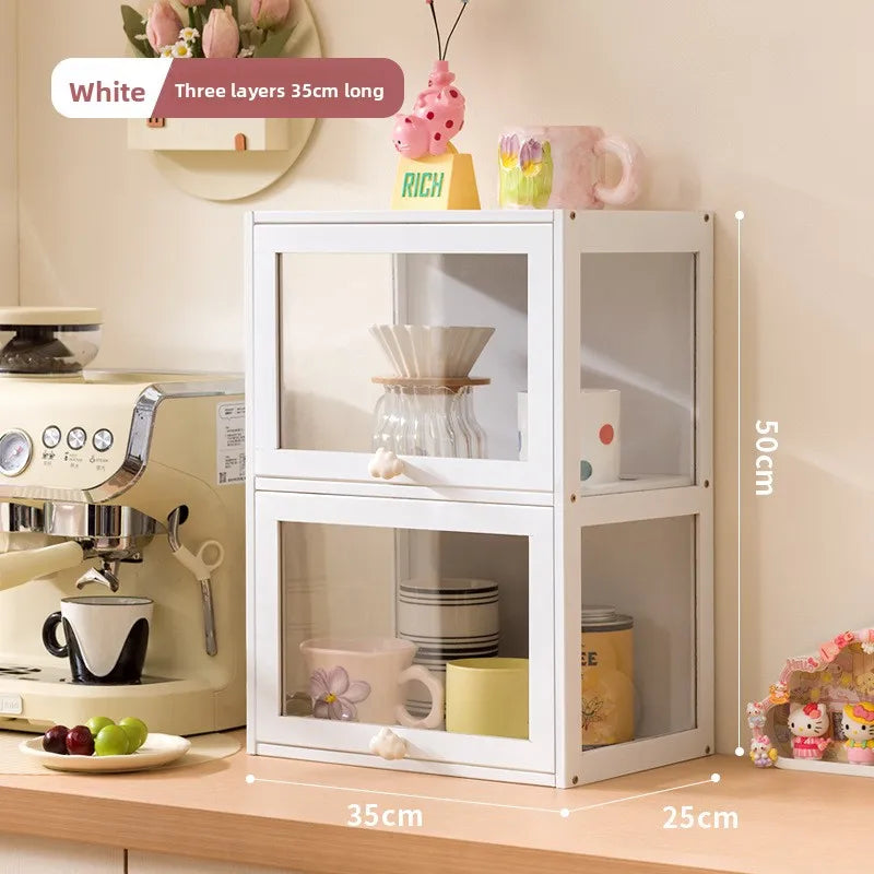 Showcase Figure Lego Showcase Up to building block Storage box Household toy model Storage rack Display shelf Oasis Select White double door 35