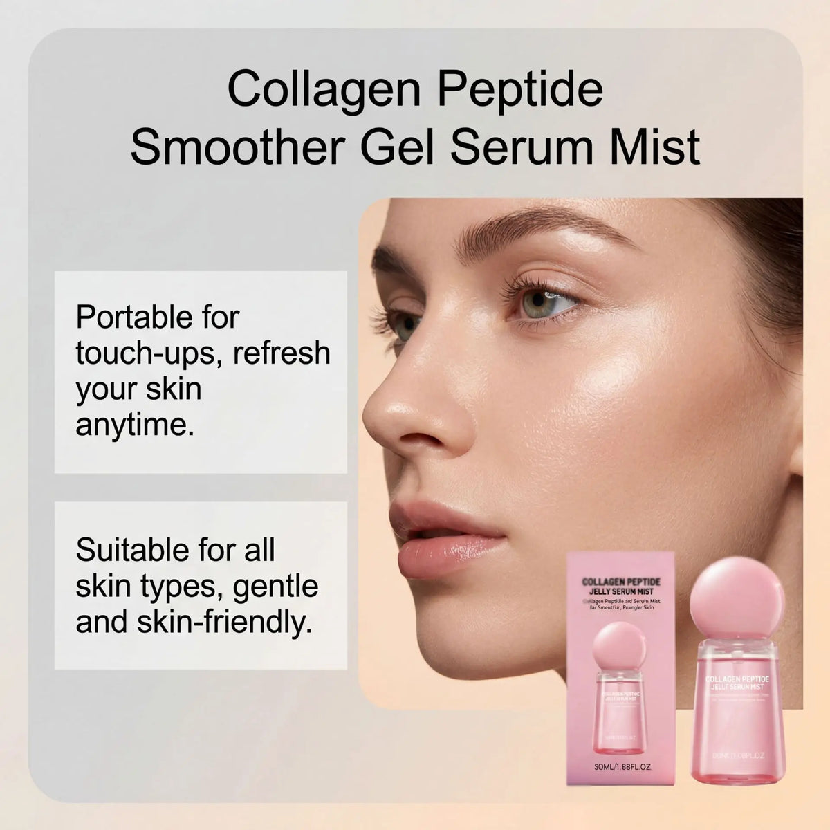 Collagen Peptides Jelly Serum Mist | Hydrating Face Spray 50ml Face Serum Mist Oasis Select