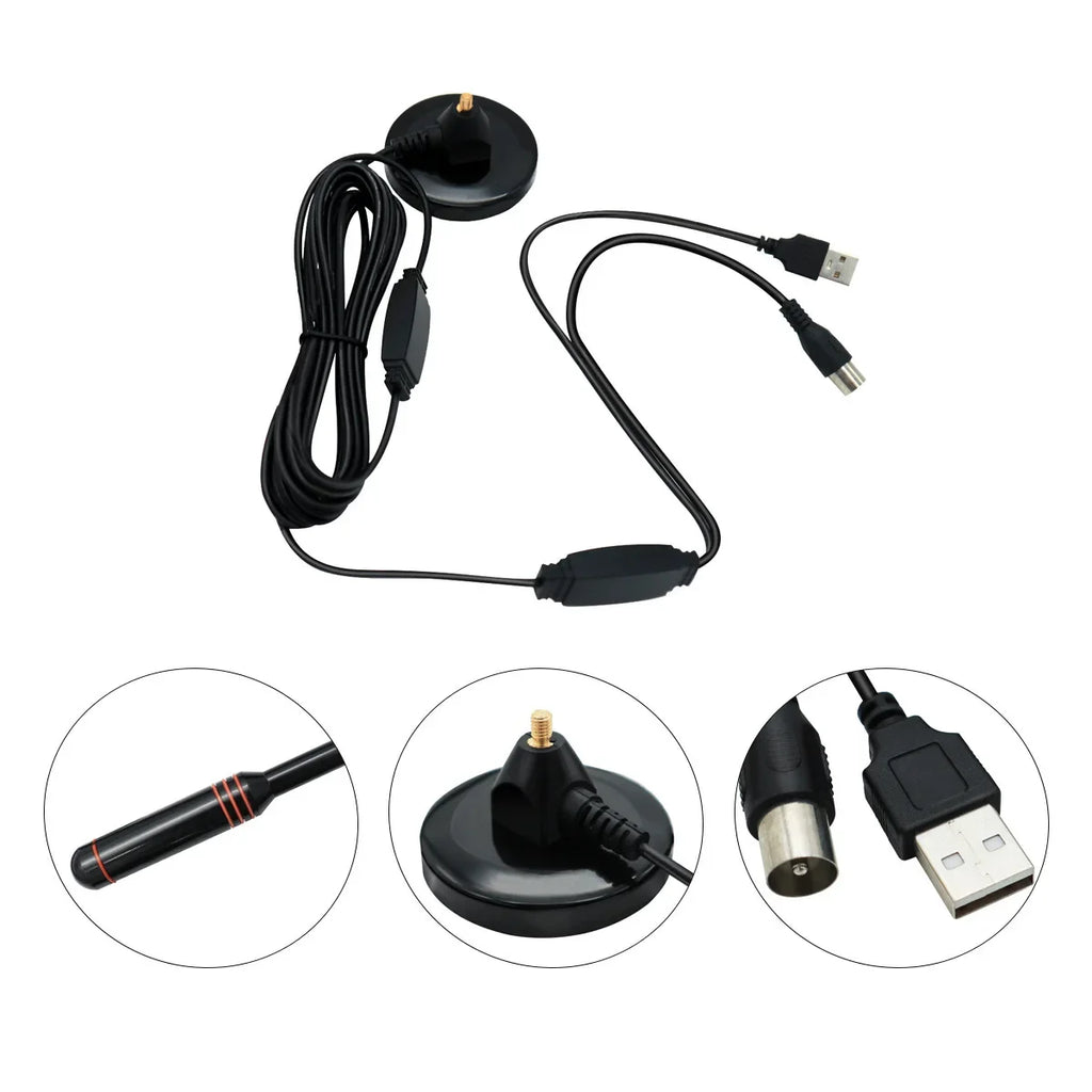 Indoor/Outdoor Digital TV Antenna with Sucker Mount Explosions Ground Wave DTMB Antenna for Household DVB-T Reception Oasis Select