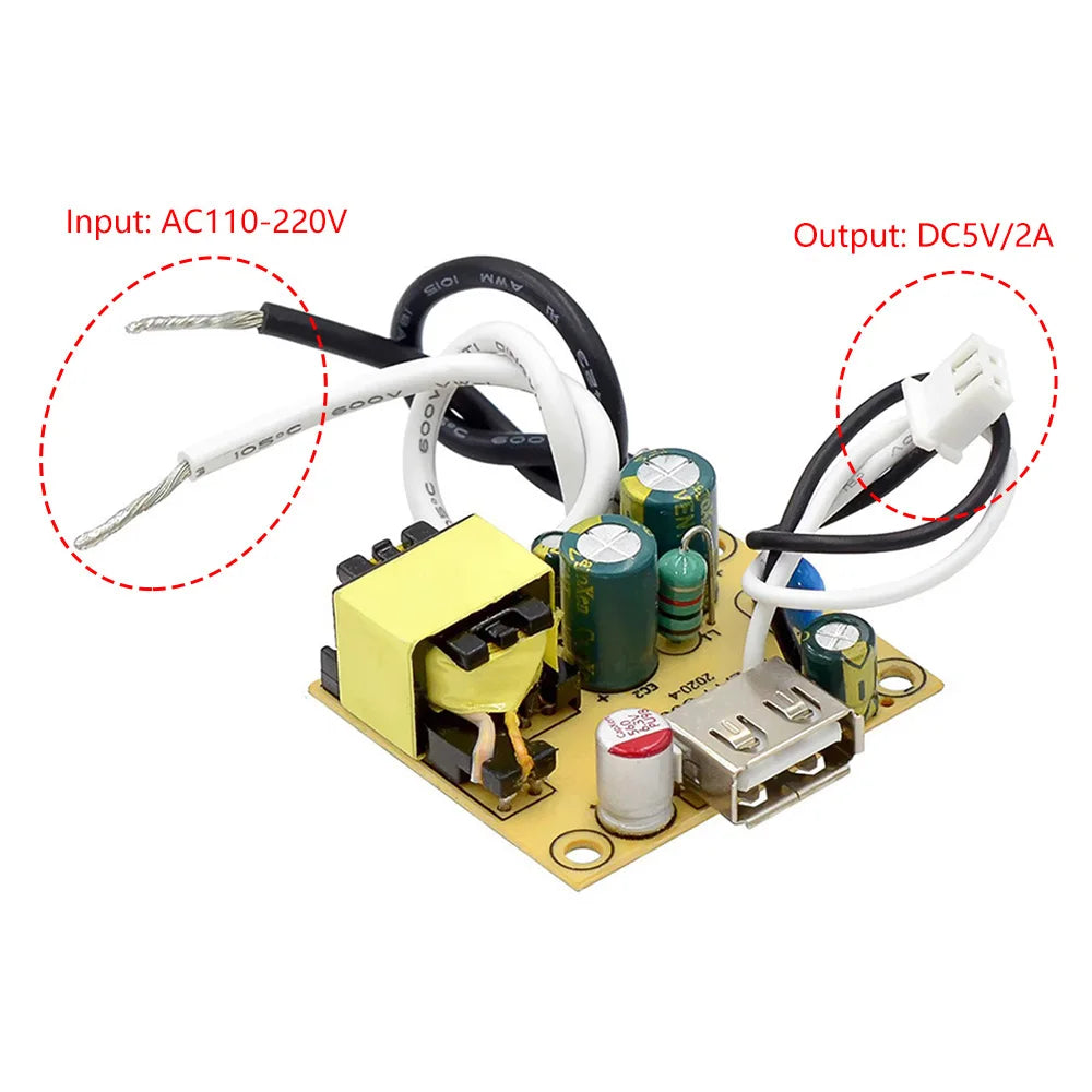 5V 2A 10W AC-DC Switching Power Module Isolated Power AC 110V 220V to 5V Switch Step Down Buck Converter Bare Circuit Board Oasis Select