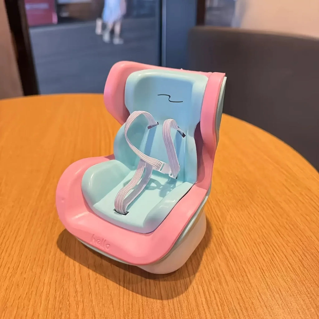 Suitable for 17.02-19.81cm doll car seats, car mini chair holders, compatible with LABUBU doll seats Oasis Select Pink