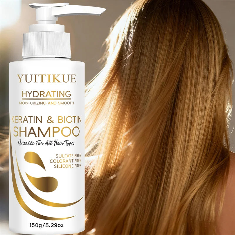 YUITIKUE Keratin & Biotin Shampoo – Smooth, Glossy Hair