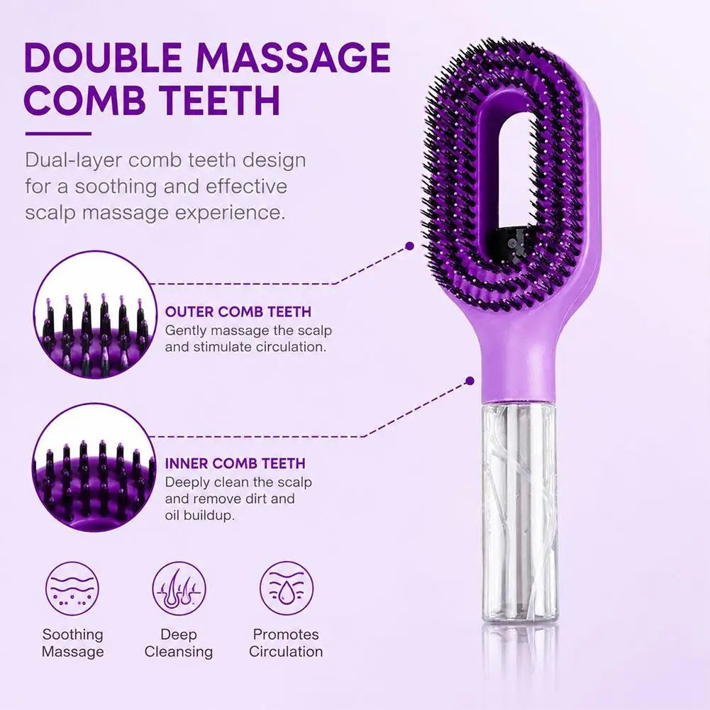 Multi-functional Essential Oil Spray Bottle Comb Wet Dry Scalp Massage Bristle Comb Salon Fluffy Modeling Comb Anti-Static Comb Oasis Select