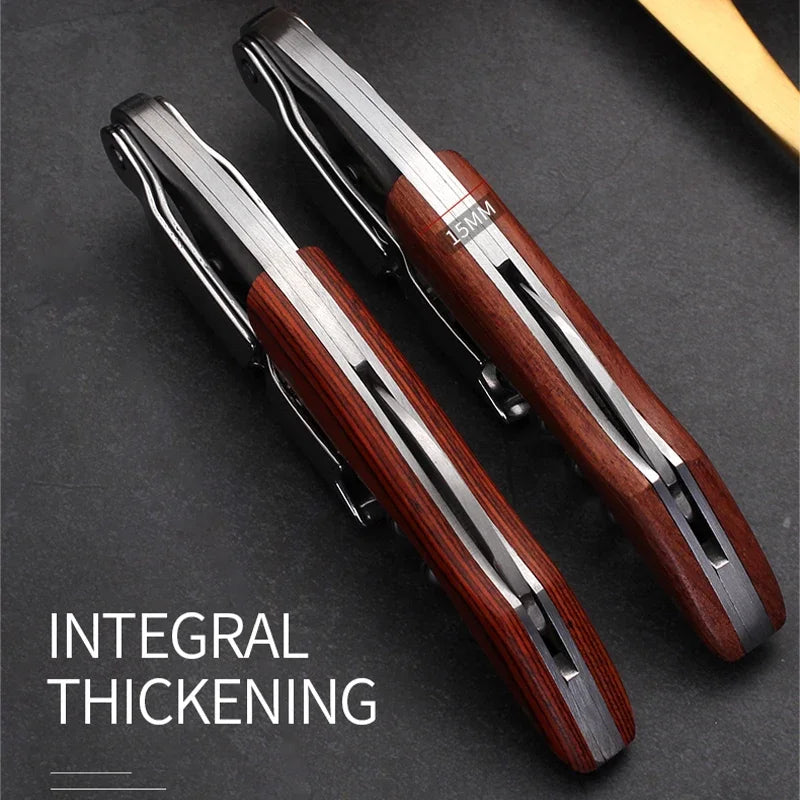 Professional Corkscrew Wine Key – Wood Grip Bottle Opener Wine Key Corkscrew Oasis Select