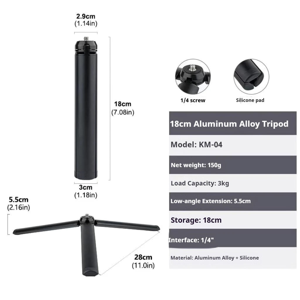 Mini Metal Alloy Tripod for DJI, Insta360 & GoPro Cameras