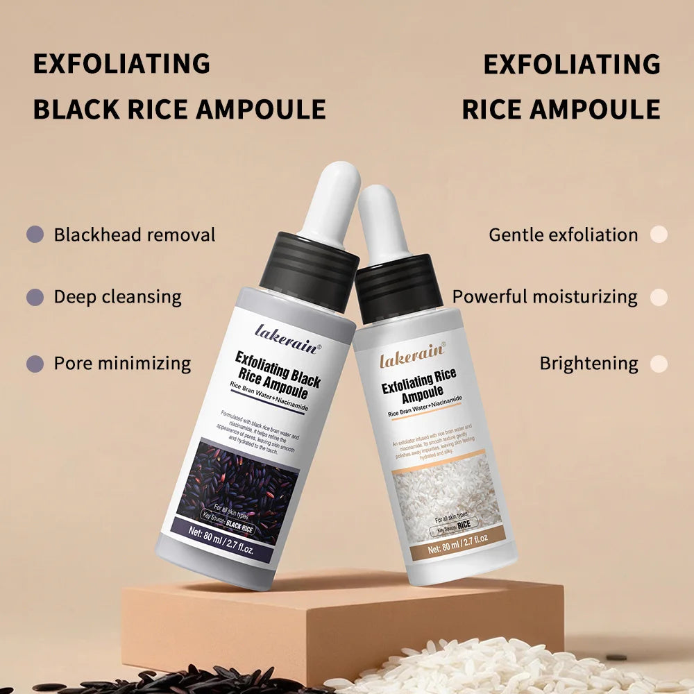 White Black Rice Peeling Essence Exfoliating Moisturizing Exfoliating Hydrating Serum Moisturizing Rice Toner Gentle Skin Care Oasis Select
