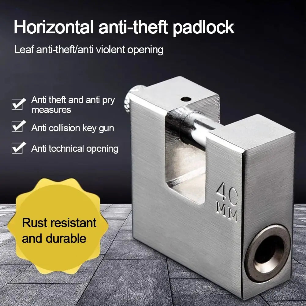 Useful Stainless Steel Heavy Duty Padlocks Anti-cut With Keys Anti-theft Lock Security Safety Lockpick Set Oasis Select