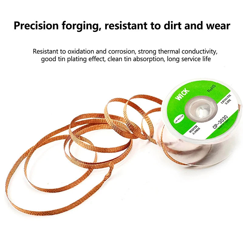 5 PCS Desoldering Wire Braid Soldering Mesh Welding Parts Low Residue No-Clean Solder Tin Remover Tool Oasis Select