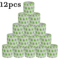 6/12/15Pcs Printed Medical Self Adhesive Elastic Bandage Colorful Sports Wrap Tape for Finger Joint Knee First Aid Kit Pet Tape Oasis Select 12PCS-5cm