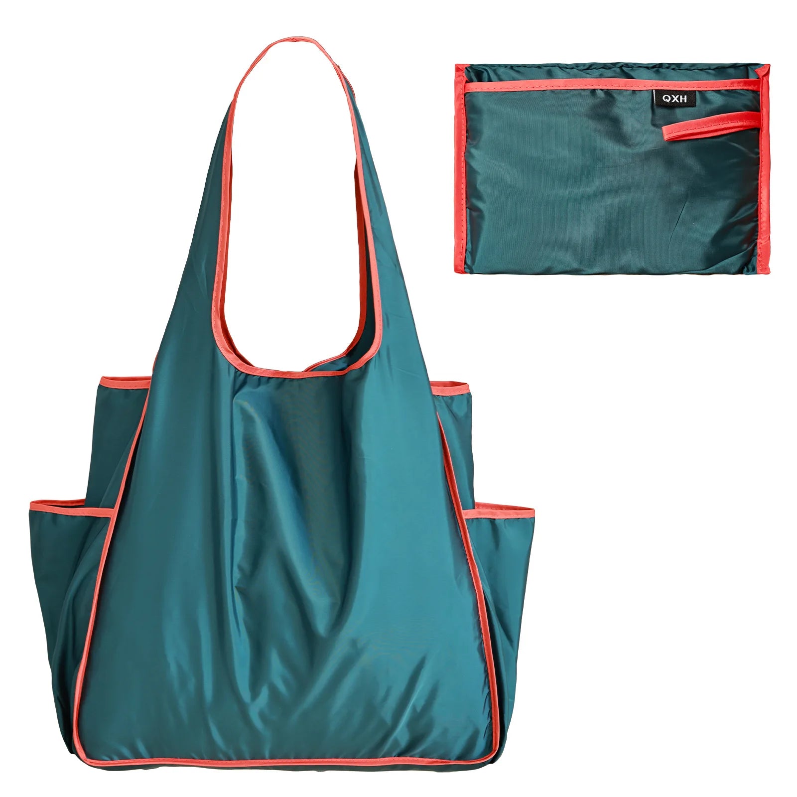 Thick Foldable Shopping Storage Bag Large Capacity Reusable Grocery Bags Eco Friendly Supermarket Waterproof Shoulder Bag Oasis Select Green