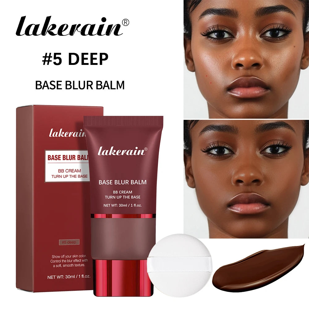 Liquid Foundation And Puff Makeup Set Lightweight Waterproof Long Lasting Matte Facial Foundation Cosmetics Woman Makeup Oasis Select 5 Deep And Puff