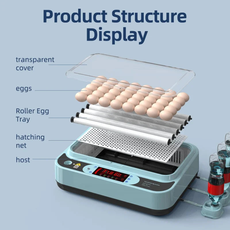 24 Eggs Chicken Bird Incubator Eggs Hatching Machine for Hatching Chicken Duck Quail Automatic Intelligent Farm Supplies Oasis Select