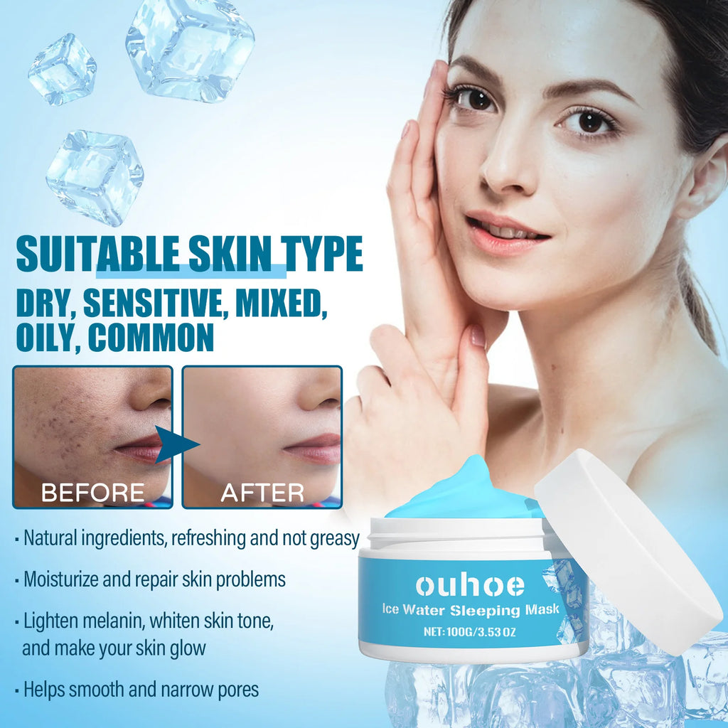 Ouhoe Sleeping Mask – Fade Dark Spots, Hydrate & Anti-Aging 100g Sleeping Face Mask Oasis Select